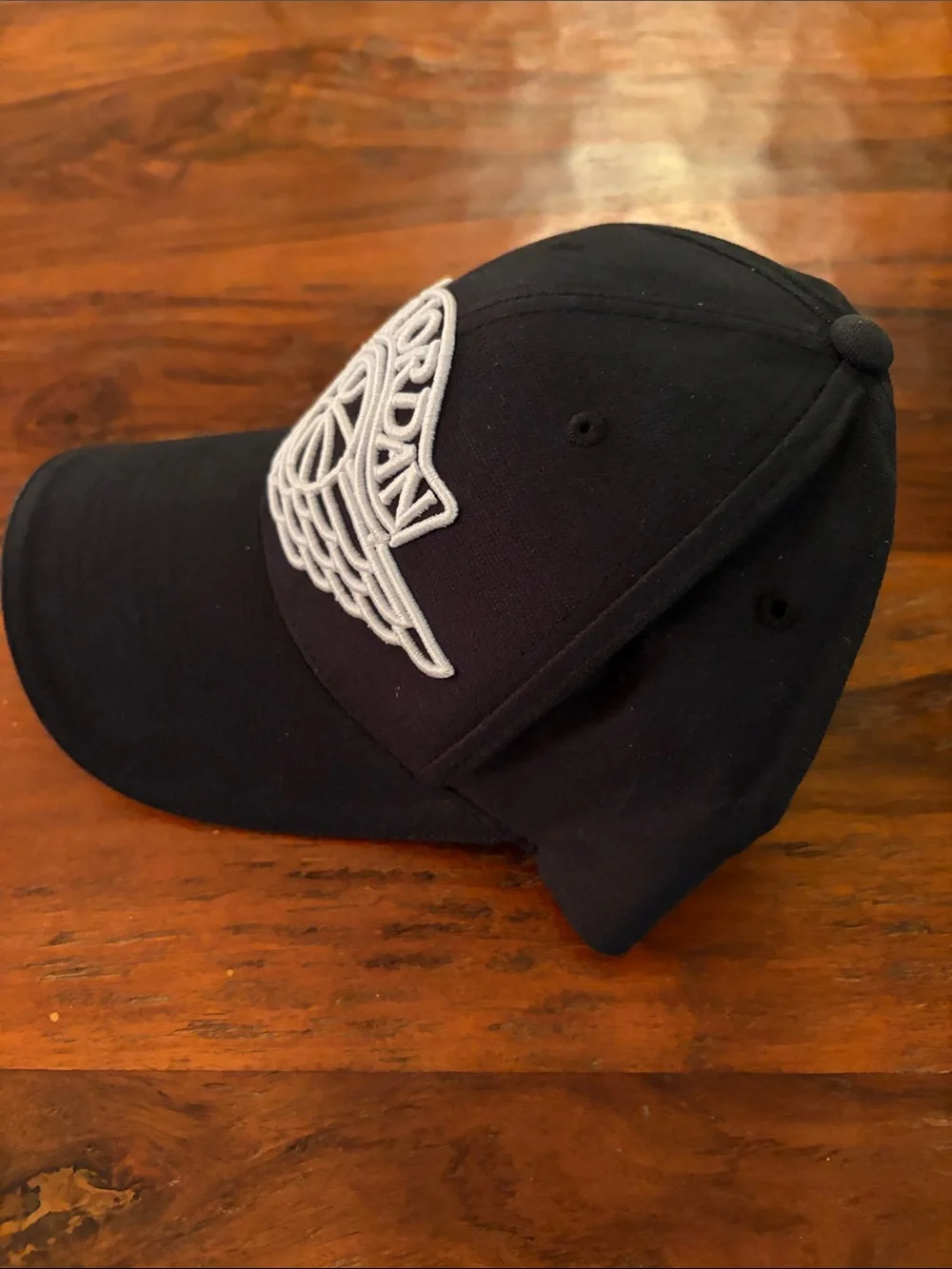 Jordan Black Baseball Cap with White Air Jordan Logo